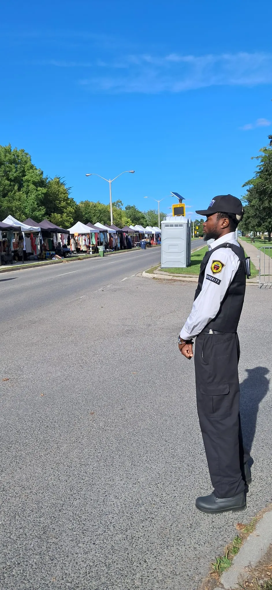 Aurora security guard on post
