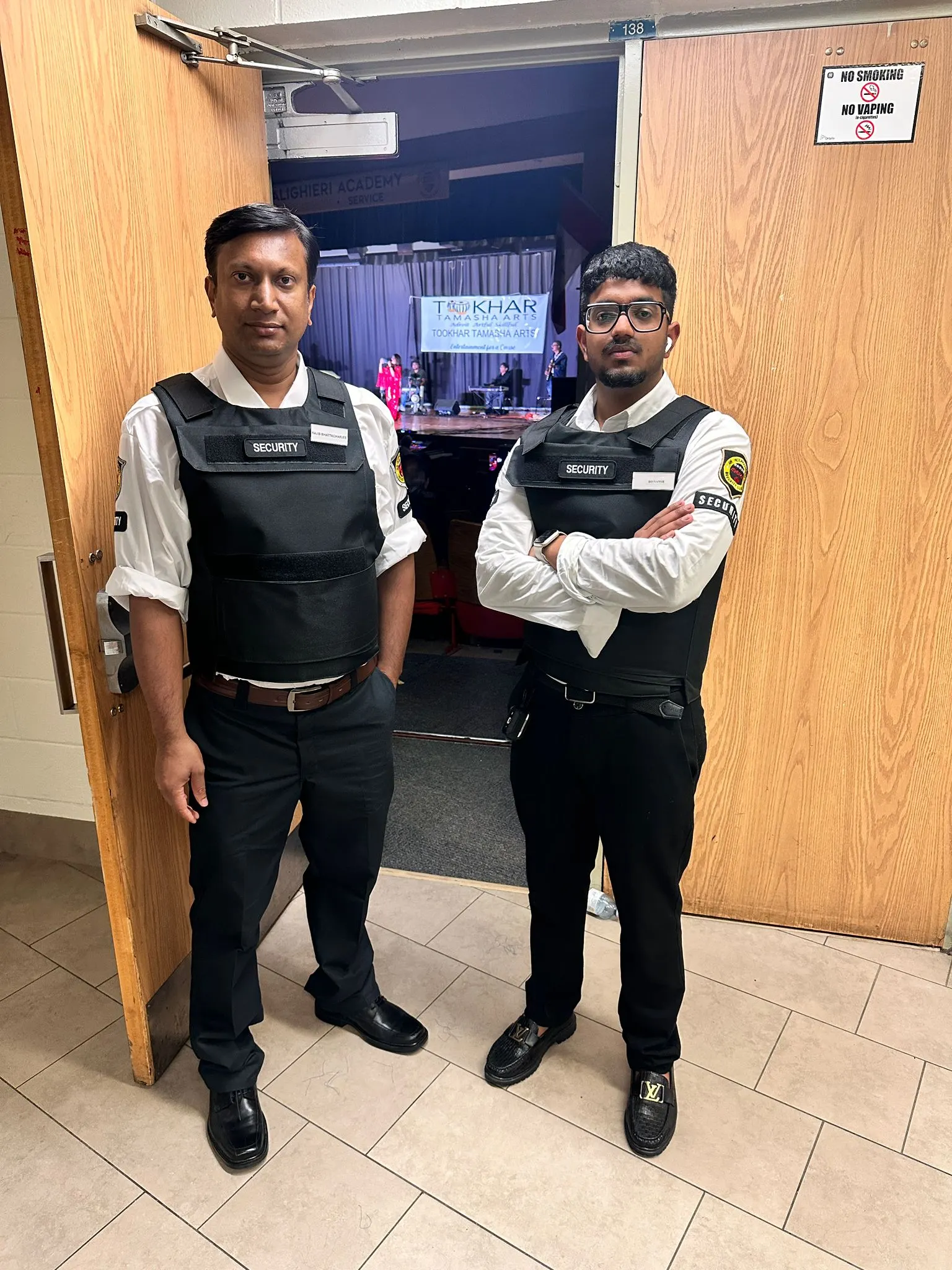 Aurora security officers on shift